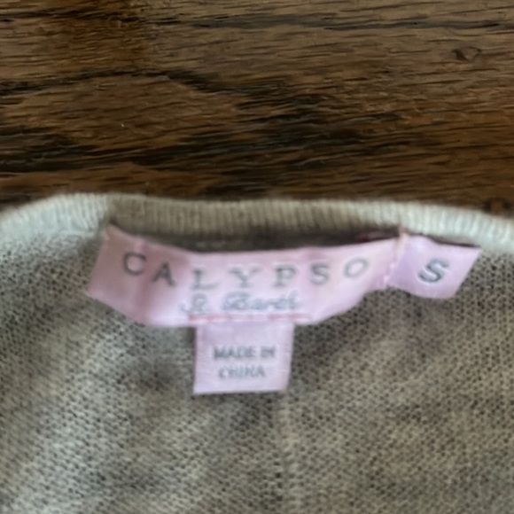 Calypso St. Barth Cashmere Open Front Sweater Size S - Picture 10 of 11